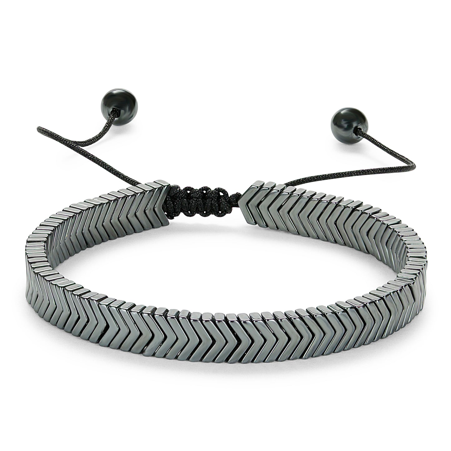 Hematitt piler armbånd