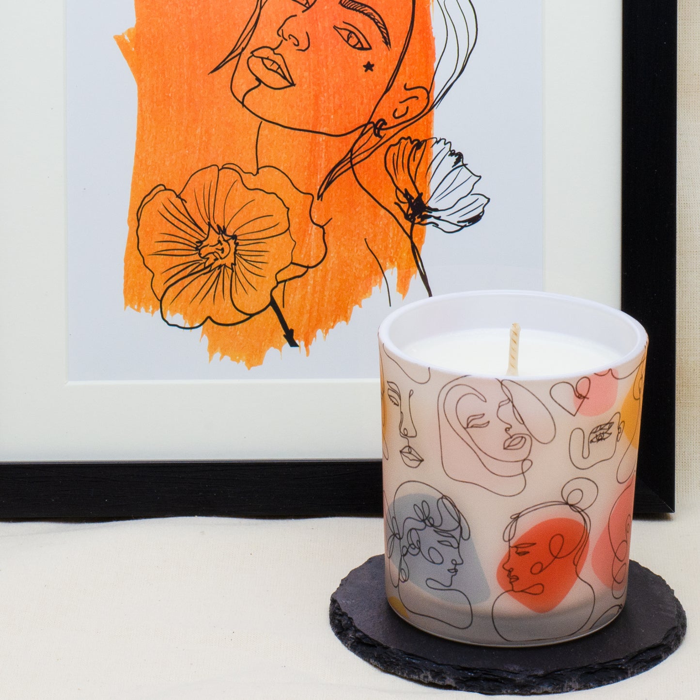 Picasso duftlys i glass