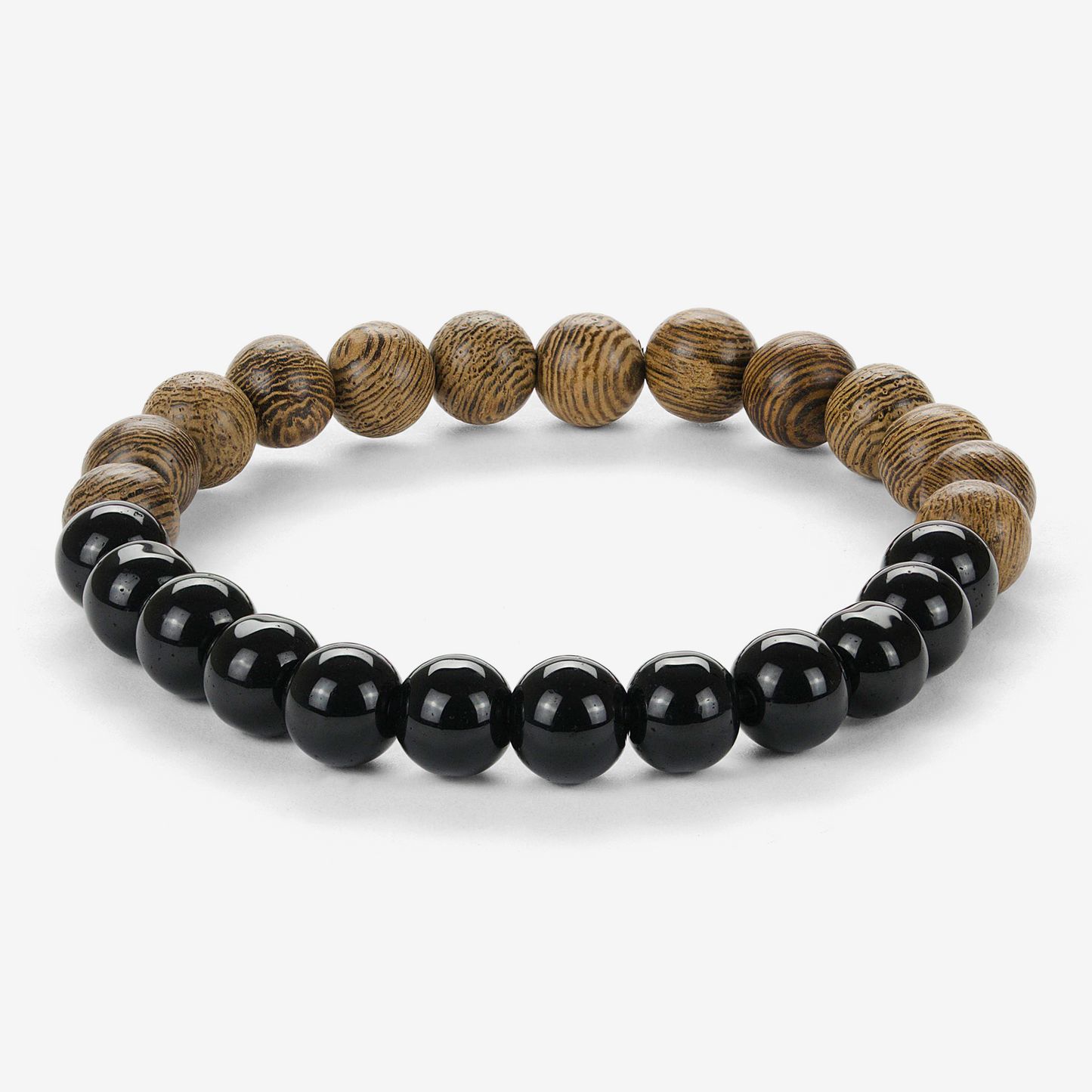 Vintage perlearmbånd av tre & onyx