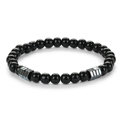 Edelstein armbånd av polert onyx